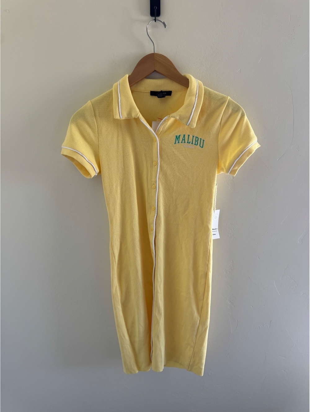 Forever 21 Women’s Small Yellow Malibu Polo Mini Dress NWT